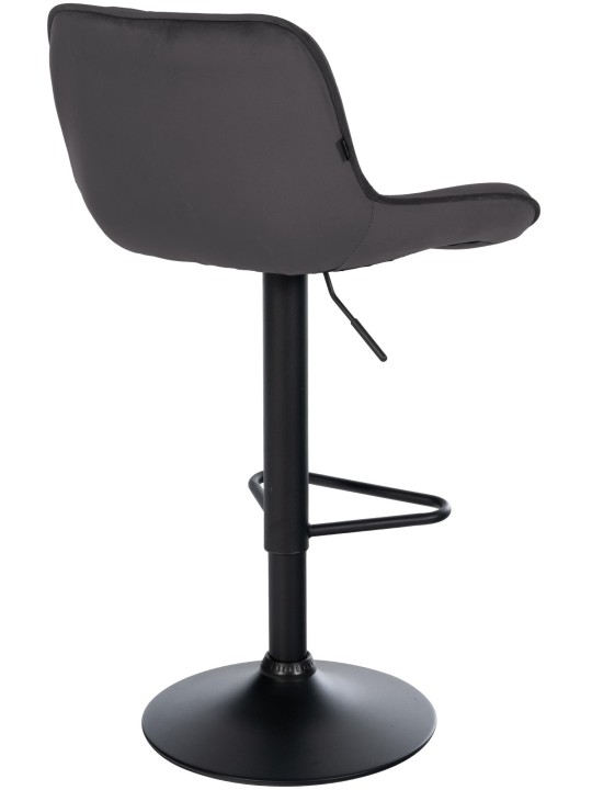 Sæt med 2 barstole Kasson velvet, sort