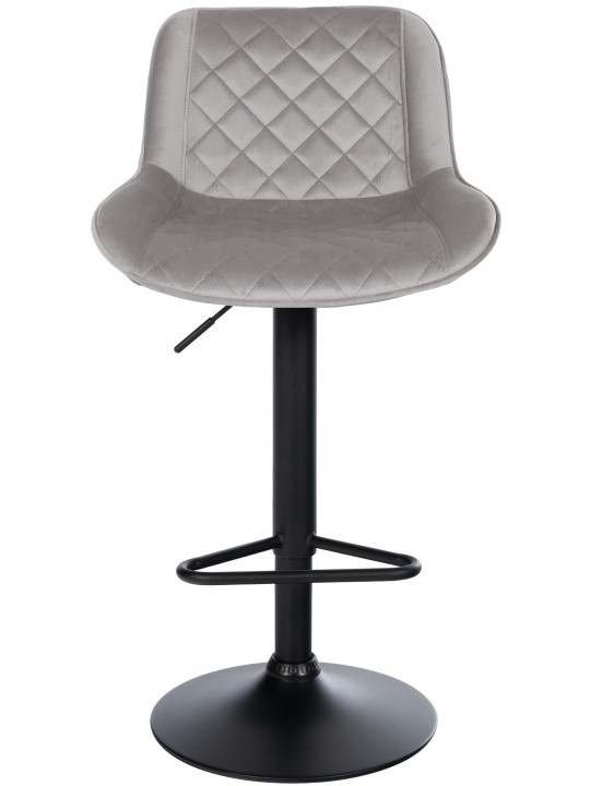 Sæt med 2 barstole Kasson velvet, grå Sæt med 2 barstole Kasson velvet, grå