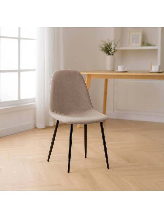 Spisestuestol Napier stof, creme