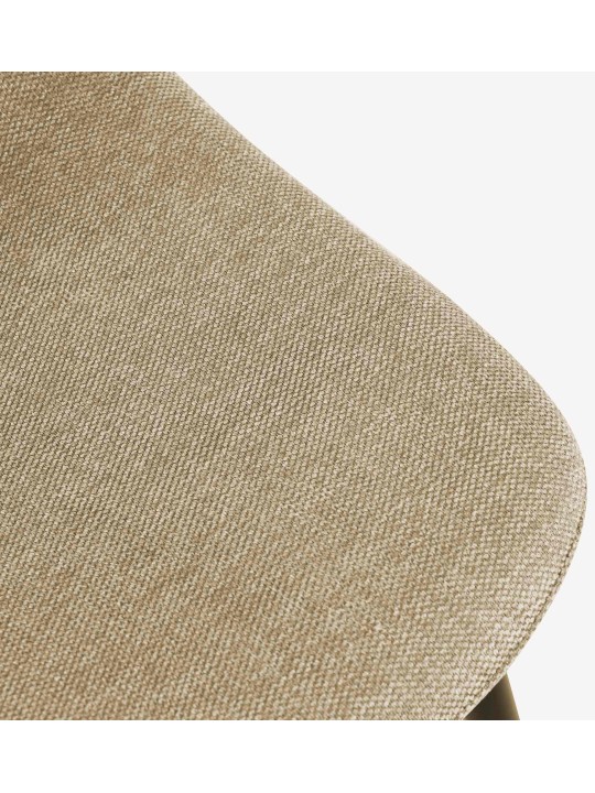 Sæt med 4 spisestuestole Napier stof, taupe