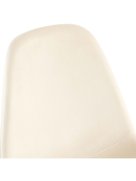 Sæt med 4 spisestuestole Napier fløjl, creme