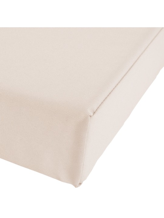 Teak bænk Jackson med sædehynde 180 cm + teak, creme