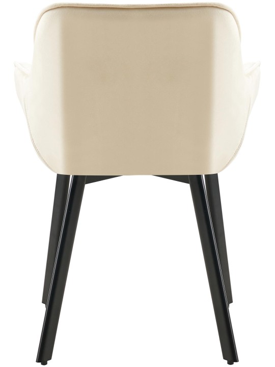 Sæt med 2 spisestuestole Antigo velvet, creme