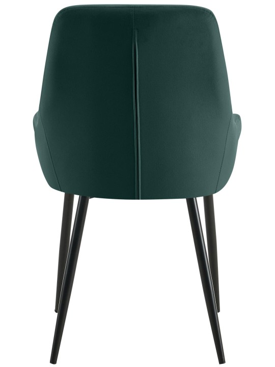 Sæt med 2 spisestuestole Elmira velvet, grøn