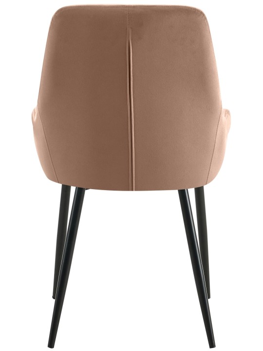 Sæt med 2 spisestuestole Elmira velvet, brun
