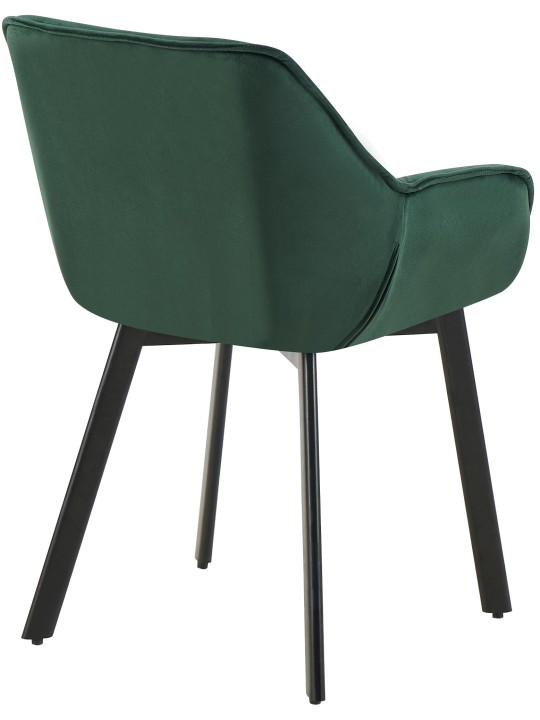 Sæt med 2 spisestuestole Antigo velvet, grøn