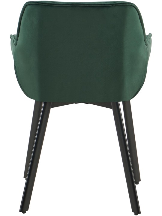 Sæt med 2 spisestuestole Antigo velvet, grøn