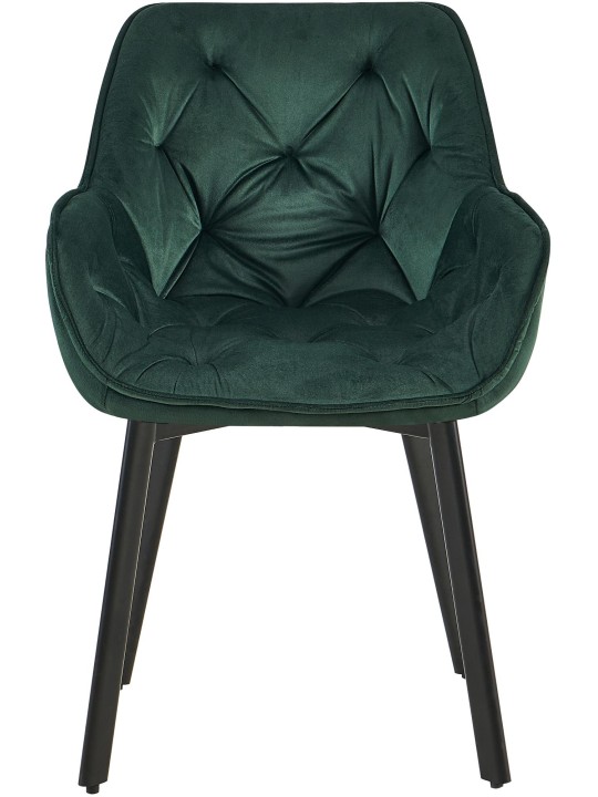 Sæt med 2 spisestuestole Antigo velvet, grøn