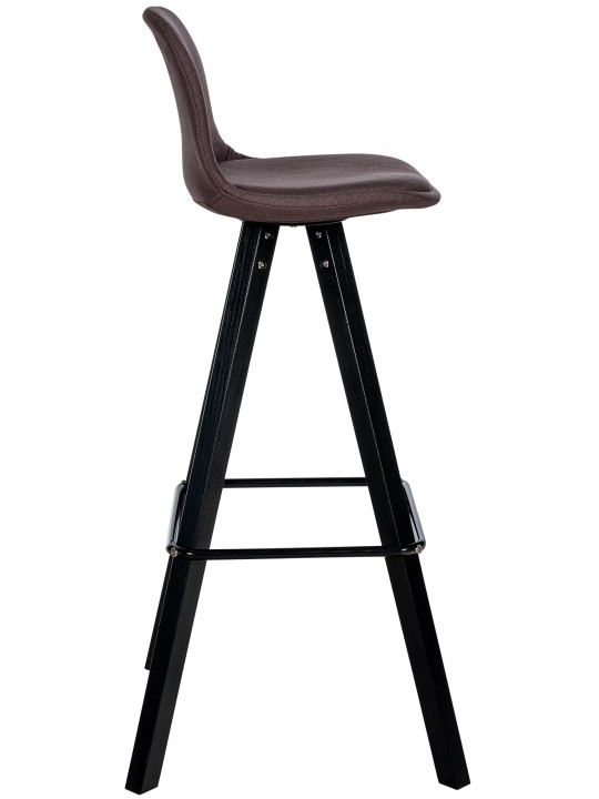 Sæt med 2 barstole Corbin Fabric Square, brun