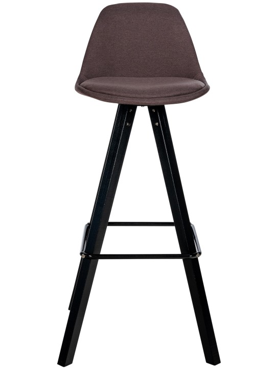 Sæt med 2 barstole Corbin Fabric Square, brun