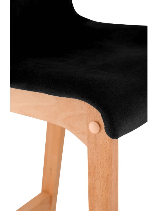 Barstol Hoover Velvet Natura, sort