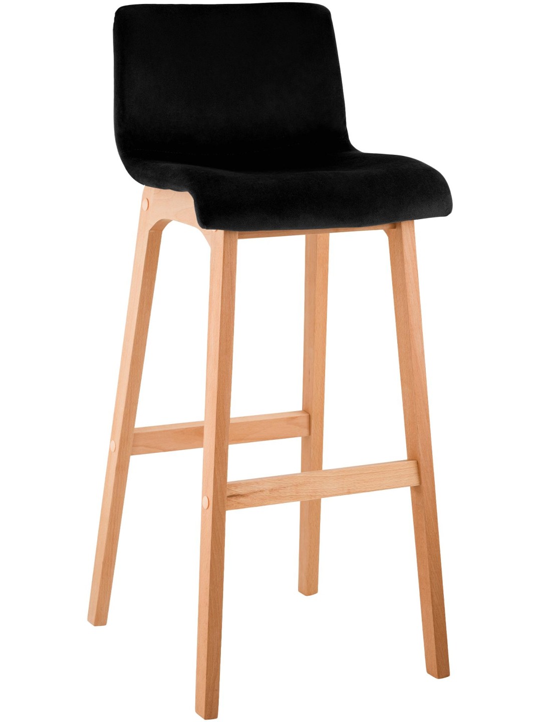 Barstol Hoover Velvet Natura, sort