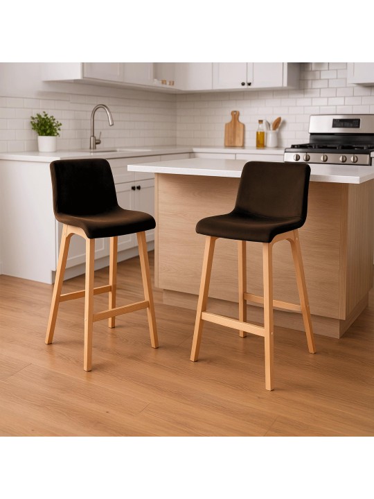 Barstol Hoover Velvet Natura, brun