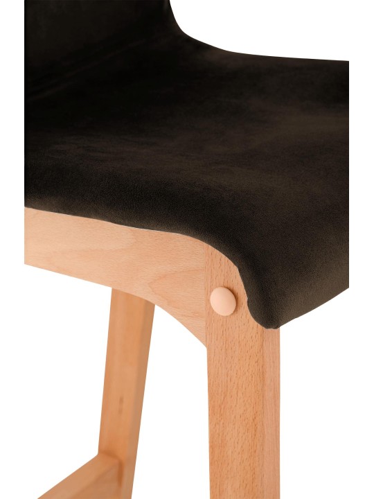 Barstol Hoover Velvet Natura, brun