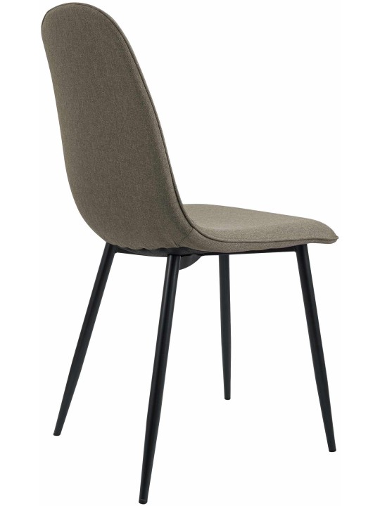 Sæt med 2 spisestuestole Maryam stof, taupe
