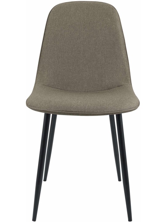 Sæt med 2 spisestuestole Maryam stof, taupe