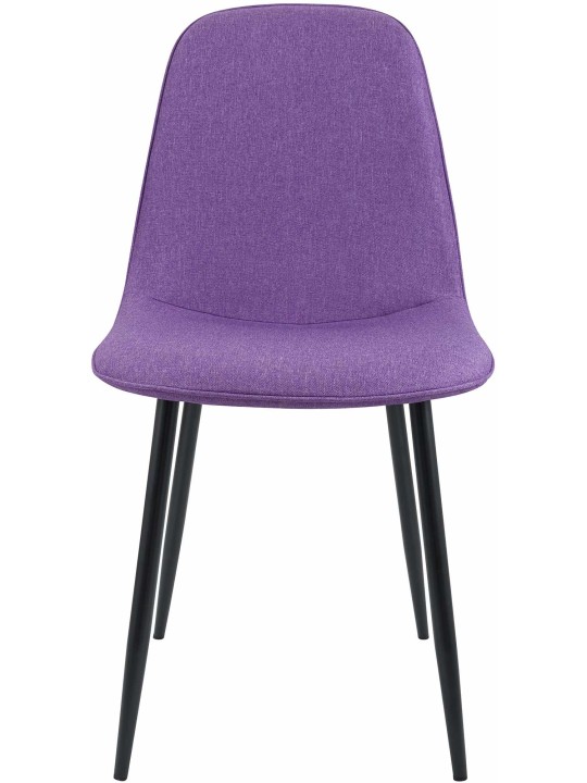 Sæt med 2 spisestuestole Maryam stof, lilla