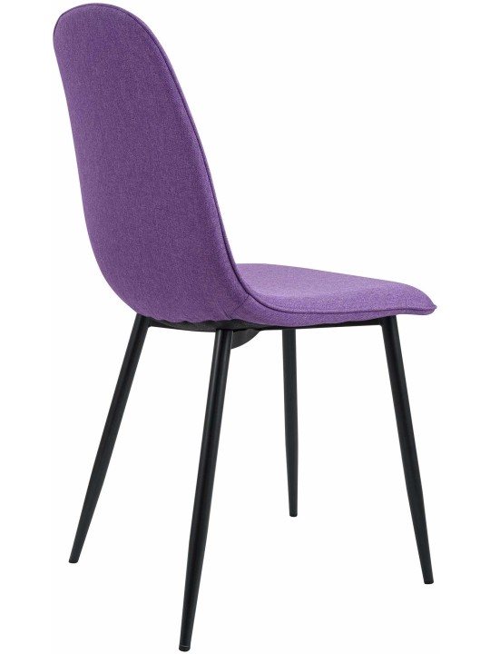 Sæt med 2 spisestuestole Maryam stof, lilla
