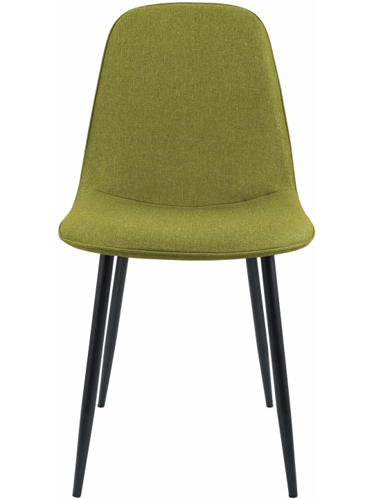 Sæt med 2 spisestuestole Maryam stof, grøn