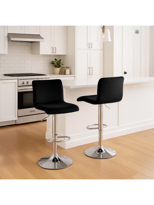 Barstol Hoover velvet C, sort