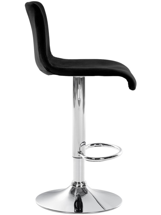 Barstol Hoover velvet C, sort