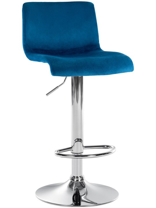 Barstol Hoover velvet C, blå