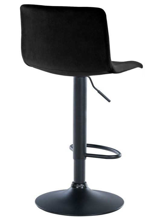 Barstol Hoover fløjl B, sort