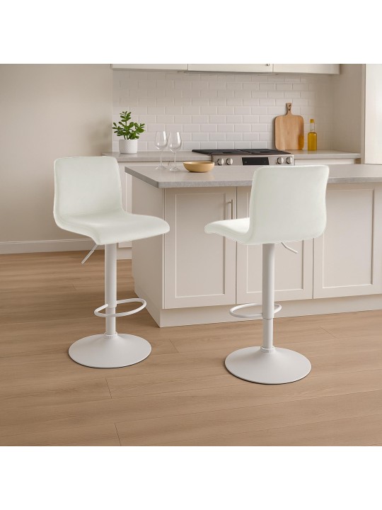 Barstol Hoover fløjl W, creme