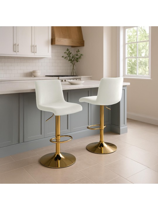 Barstol Hoover velvet G, creme