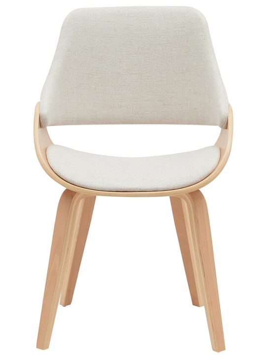 Sæt med 2 spisestuestole Vangale, natur/creme