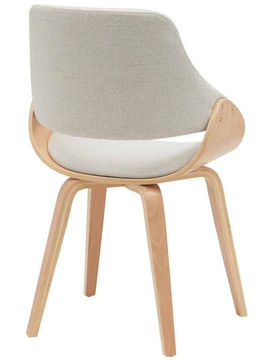 Sæt med 2 spisestuestole Vangale, natur/creme