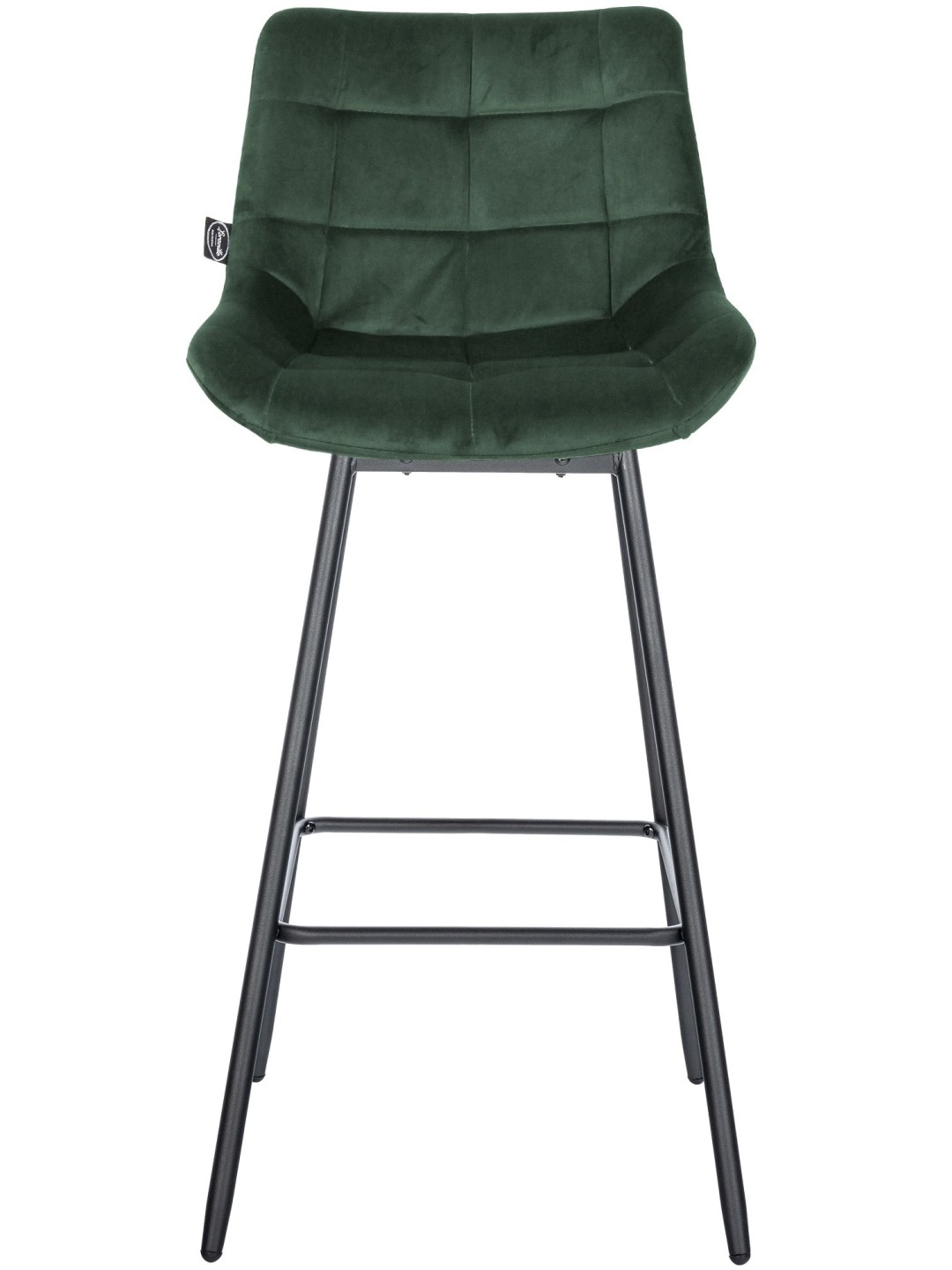Sæt med 4 Weston Swivel Velvet barstole, mørkegrøn