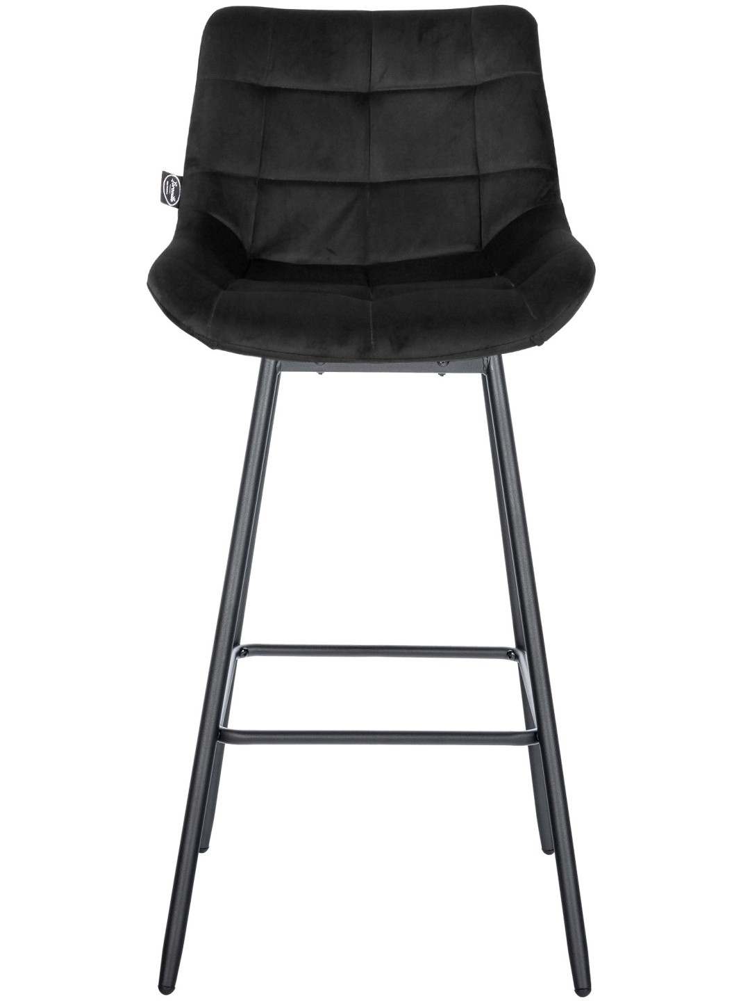 Sæt med 4 Weston Swivel Velvet barstole, sort