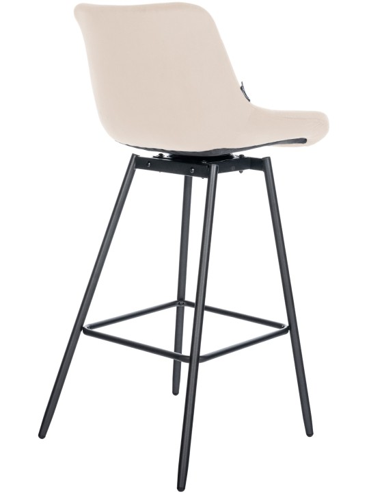 Sæt med 4 Weston Swivel Velvet barstole, creme