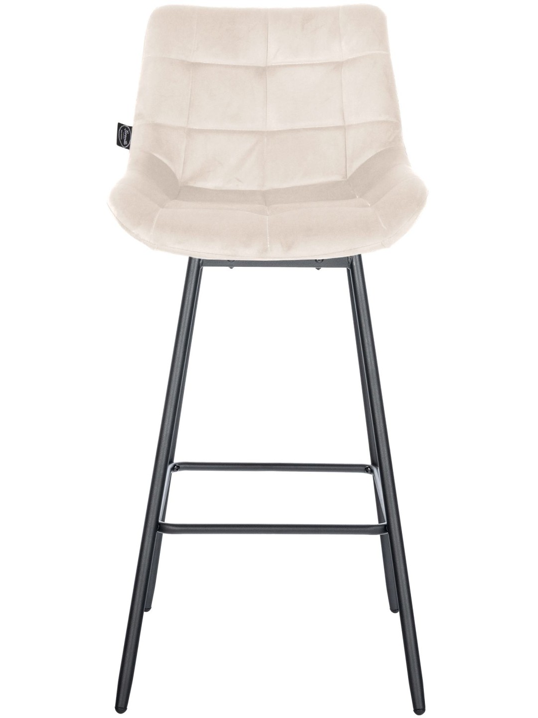 Sæt med 4 Weston Swivel Velvet barstole, creme