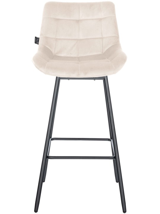 Sæt med 4 Weston Swivel Velvet barstole, creme