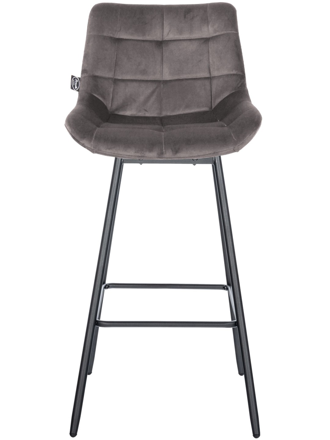 Sæt med 4 Weston Swivel Velvet barstole, grå
