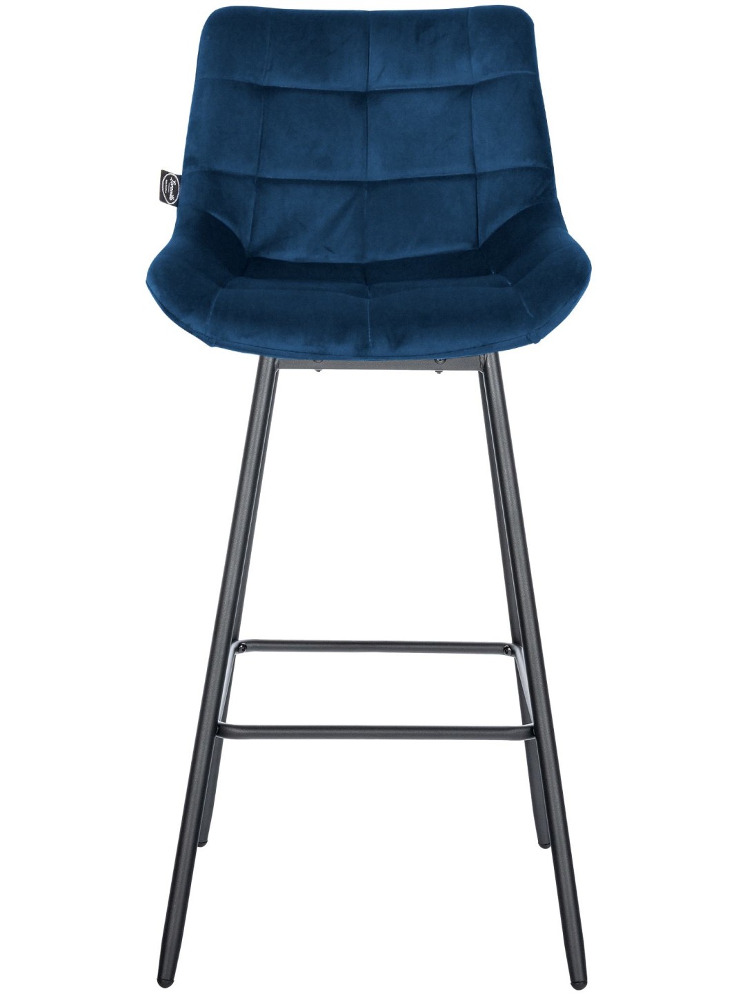 Sæt med 4 Weston Swivel Velvet barstole, blå