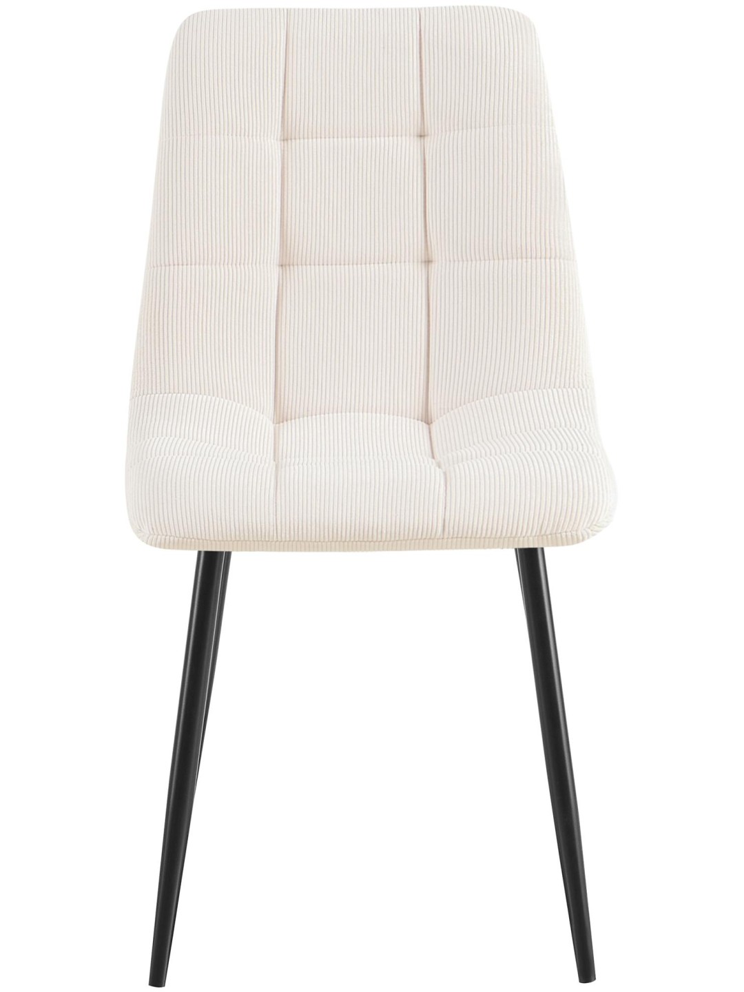 Sæt med 2 spisestuestole Antibes Cord, creme