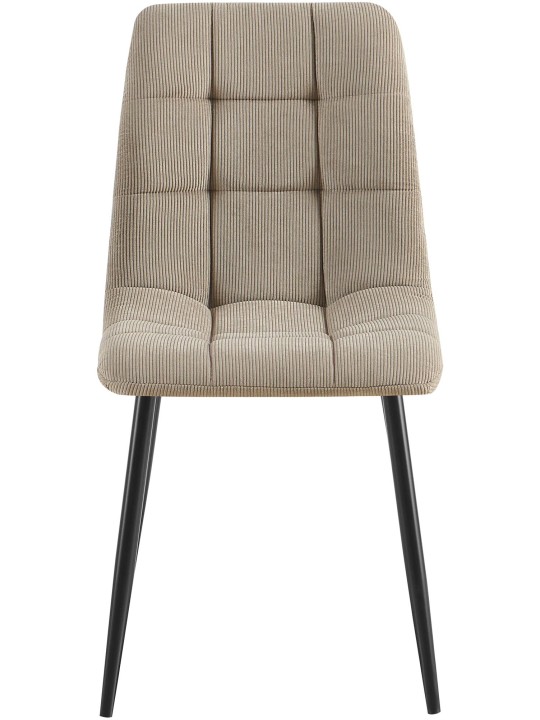 Sæt med 2 spisestuestole Antibes Cord, taupe
