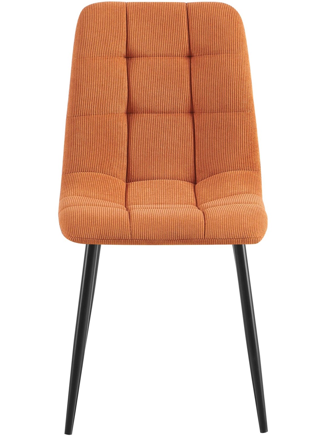 Sæt med 2 spisestuestole Antibes Cord, orange