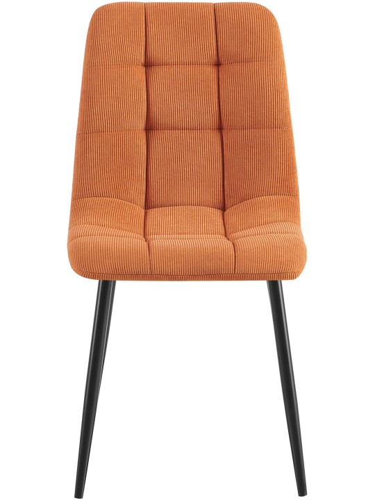 Sæt med 2 spisestuestole Antibes Cord, orange