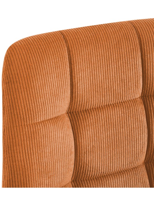 Sæt med 2 spisestuestole Antibes Cord, orange