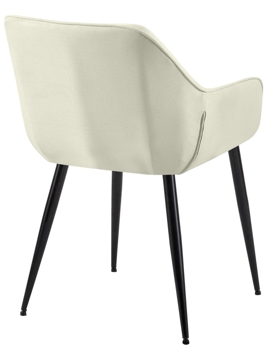 Spisestuestol Vessa stof, creme