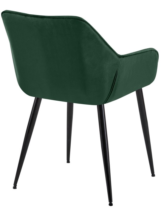 Sæt med 2 spisestuestole Vessa velvet, grøn