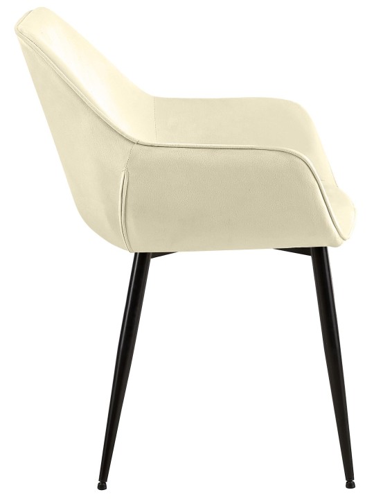 Spisestuestol Luena fløjl, creme