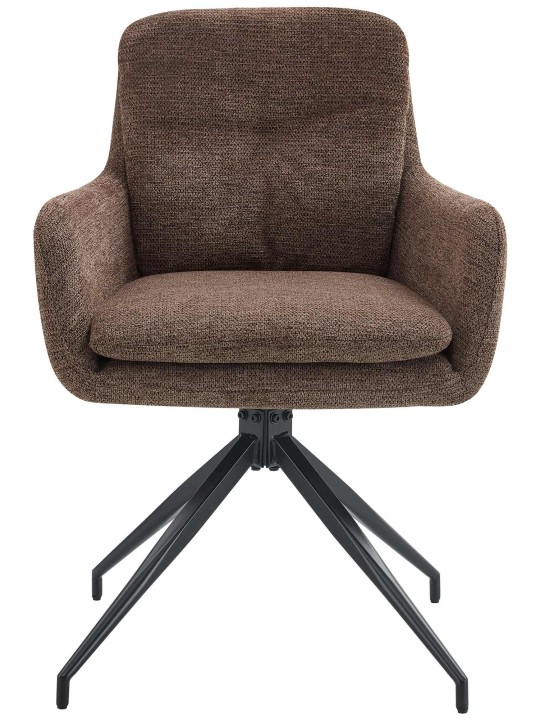 Spisestuestol Pickett stof, brun