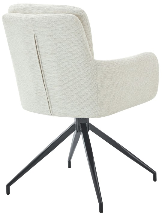 Spisestuestol Pickett stof, creme