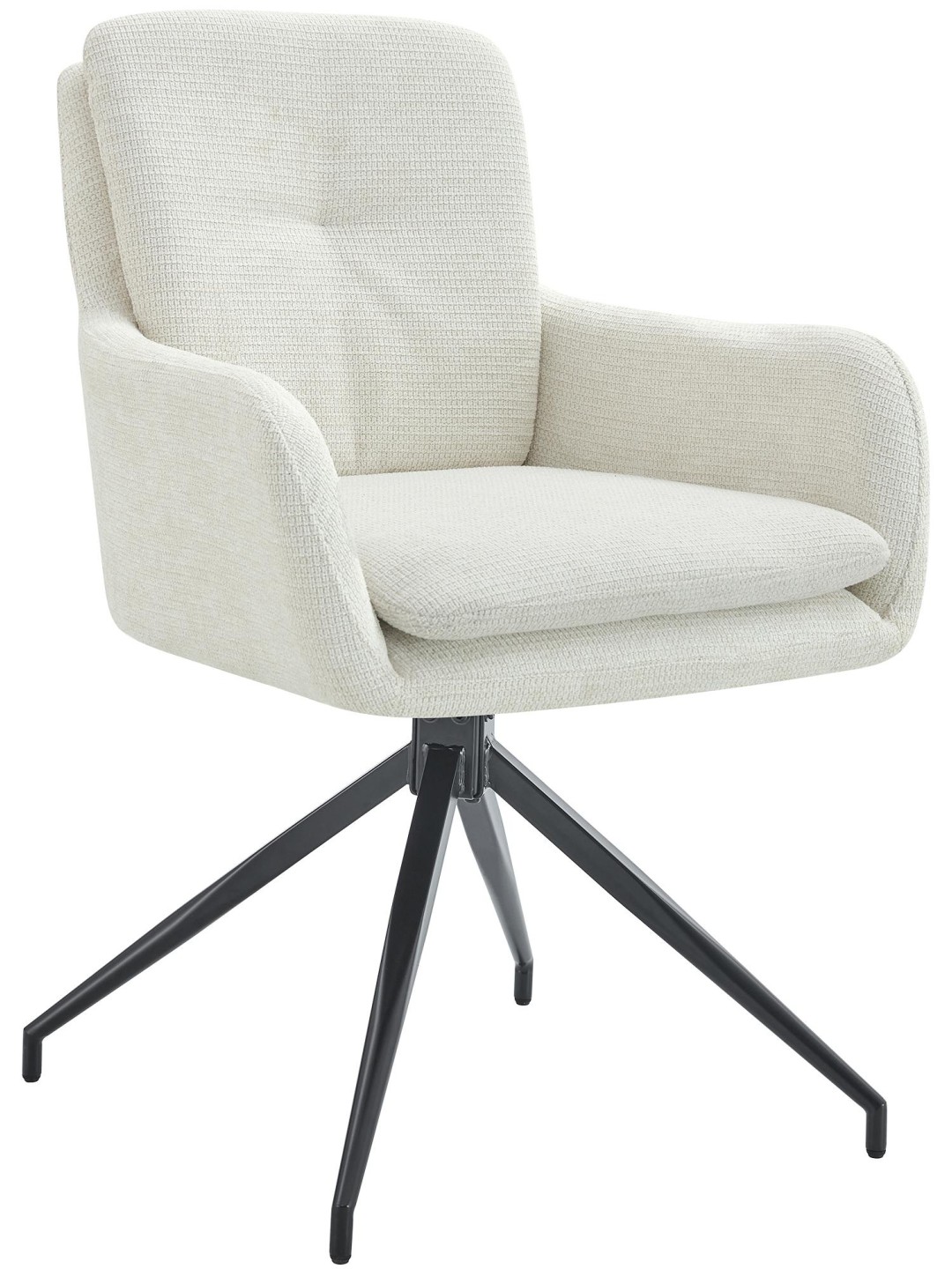 Spisestuestol Pickett stof, creme