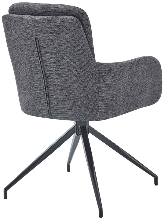 Spisestuestol Pickett stof, mørkegrå